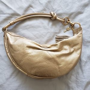 Fossil Gold Hobo Shoulder Bag